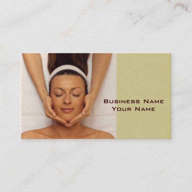Carte de visite de thérapeute de massage (Devant)