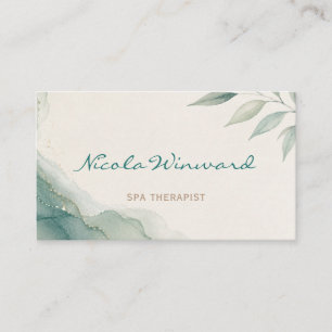 Carte de visite de thérapeute de spa