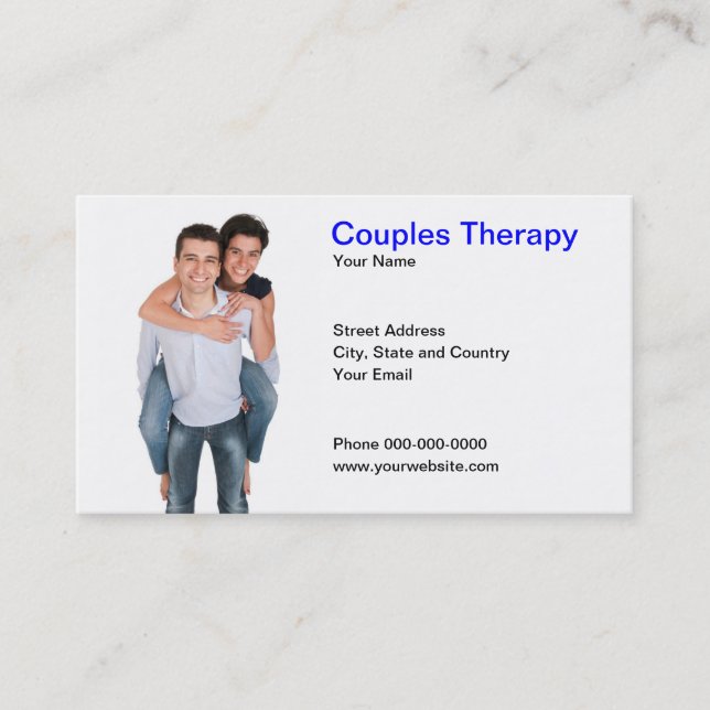 Carte de visite de thérapie de couples (Devant)