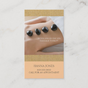 Carte de visite de thérapie de massage du spa   d