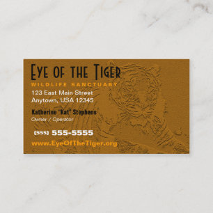 Carte de visite de tigre
