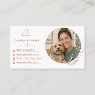 Carte de visite de toiletteur pour animaux de comp