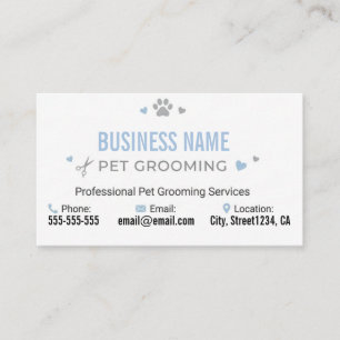 Carte de visite de Toiletteur pour animaux Patte