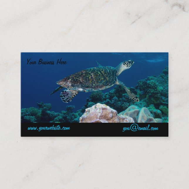 Carte de visite de tortue de mer (Devant)