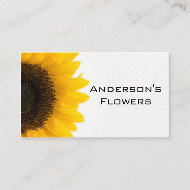 Carte de visite de tournesol (Devant)