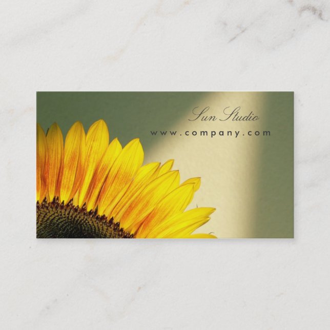 Carte de visite de tournesol (Devant)
