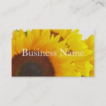 Carte de visite de tournesol