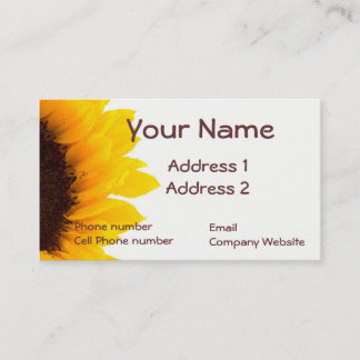Carte de visite de tournesol