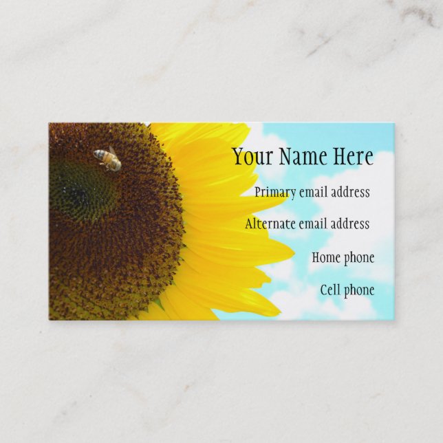 Carte de visite de tournesol (2) (Devant)