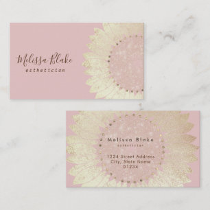 carte de visite de tournesol à fausse feuille