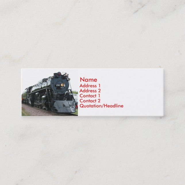 Carte de visite de train (Devant)