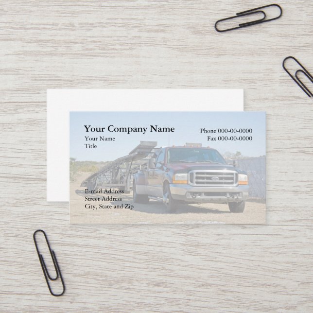 Carte de visite de transport (Devant/Arrière en situation)