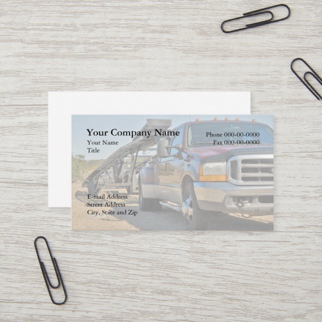 Carte de visite de transport (Devant/Arrière en situation)
