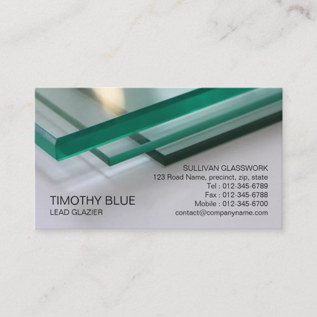 Carte de visite de travail de laiton (Devant)