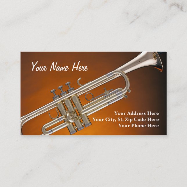 Carte de visite de trompette (Devant)