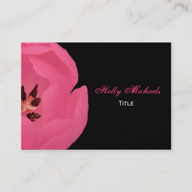 Carte de visite de tulipe de roses indien (Devant)