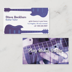 Carte de visite de tuteur de guitare