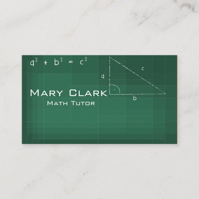 Carte de visite de tuteur de maths (Devant)