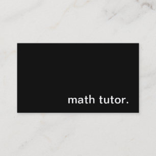 Carte de visite de tuteur de maths