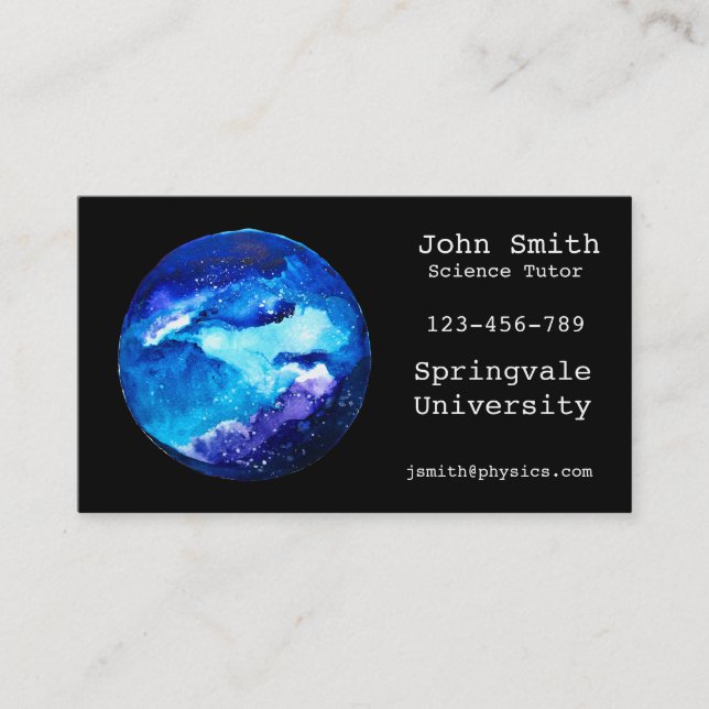 Carte de visite de tuteur scientifique (Devant)