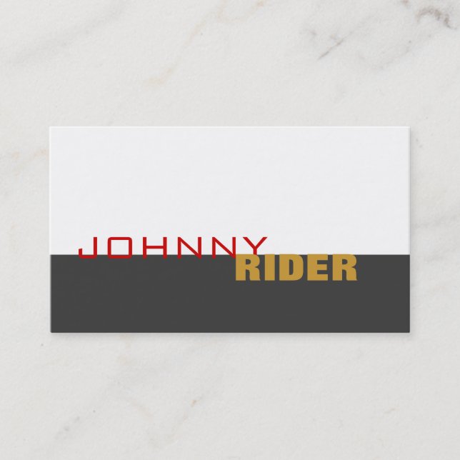 Carte de visite de typographie hip (Devant)