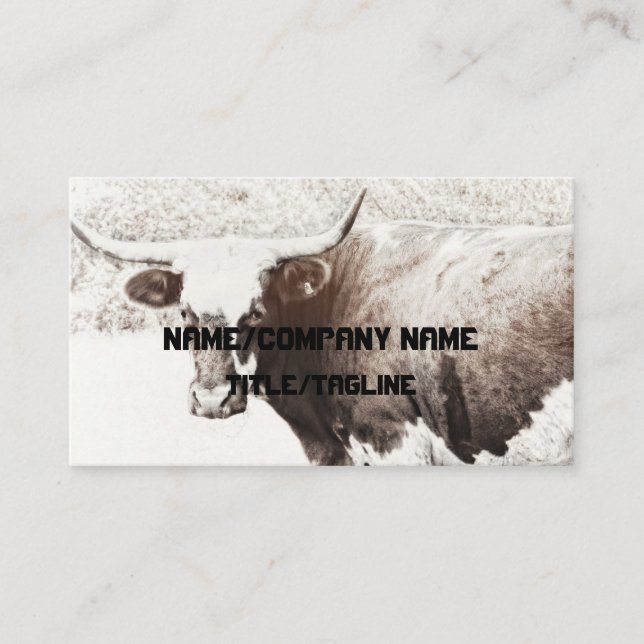 carte de visite de vache coutume double face (Devant)