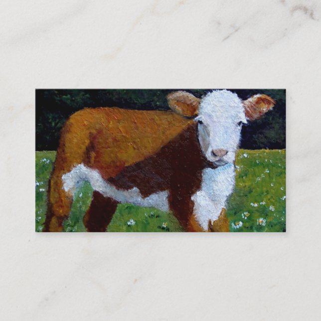 CARTE DE VISITE DE VEAU DE BOEUF DE HEREFORD (Devant)