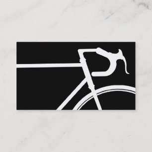 Carte de visite de vélo noir et blanc