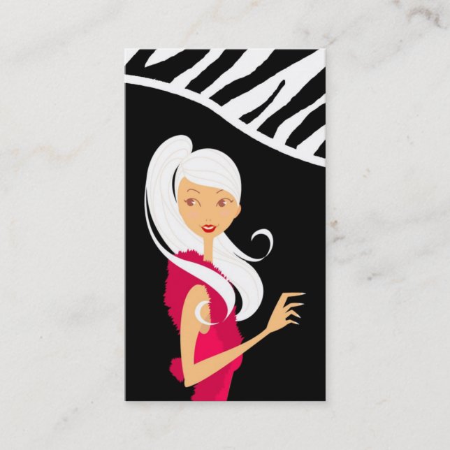 Carte de visite de vendeuse de vecteur de mode de (Devant)