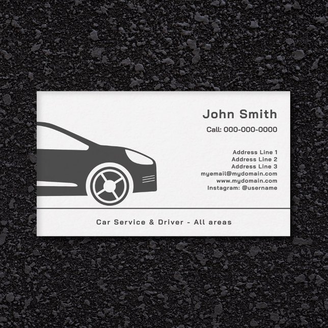 Carte de visite de vente automatique ou de conduct (Auto Sales or Car Driver Business Card)