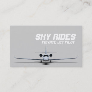 Carte de visite de vente de pilote d'avion à réact