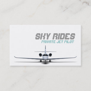 Carte de visite de vente de pilote d'avion privé