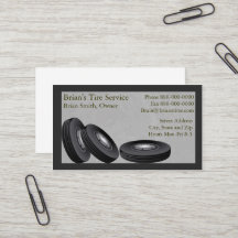 Carte de visite de vente de pneus