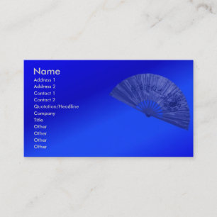 Carte de visite de ventilateur bleu