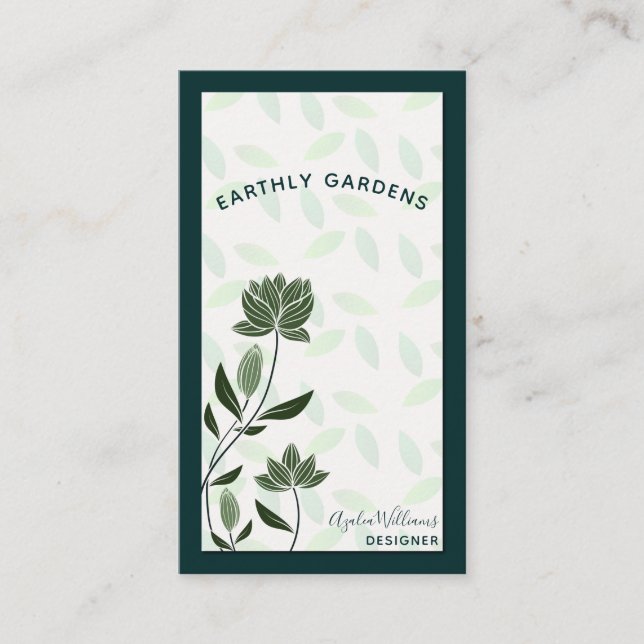 Carte de visite de verdure Garden Designer (Devant)