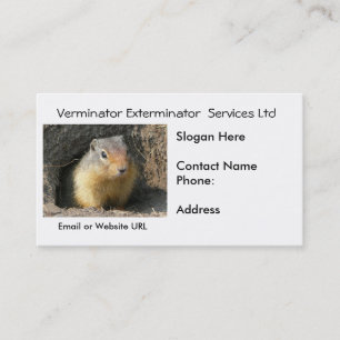 Carte de visite de vermine de rongeur