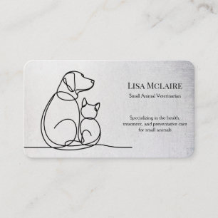 Carte de visite de vétérinaire pour petits animaux