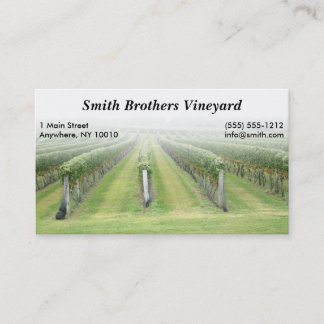 Carte de visite de vignoble