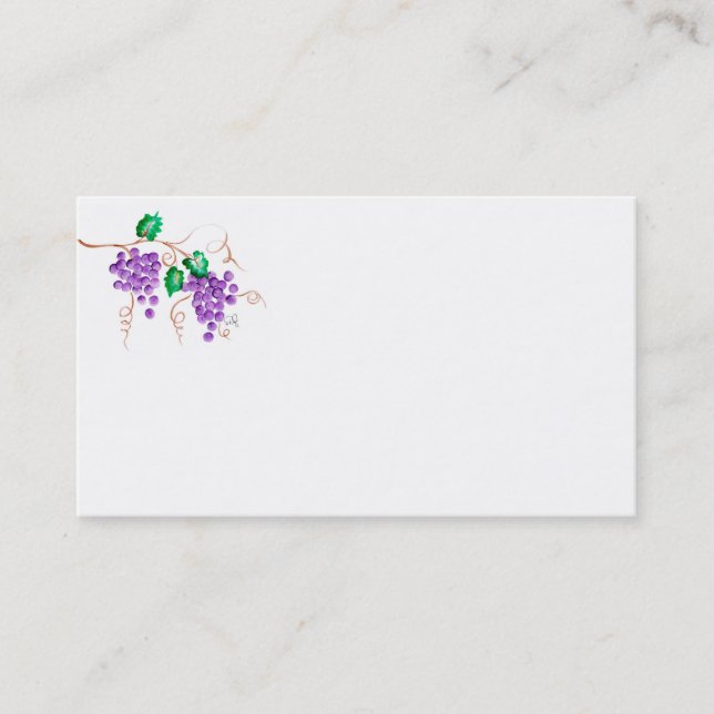 Carte de visite de vignoble de raisin (Devant)