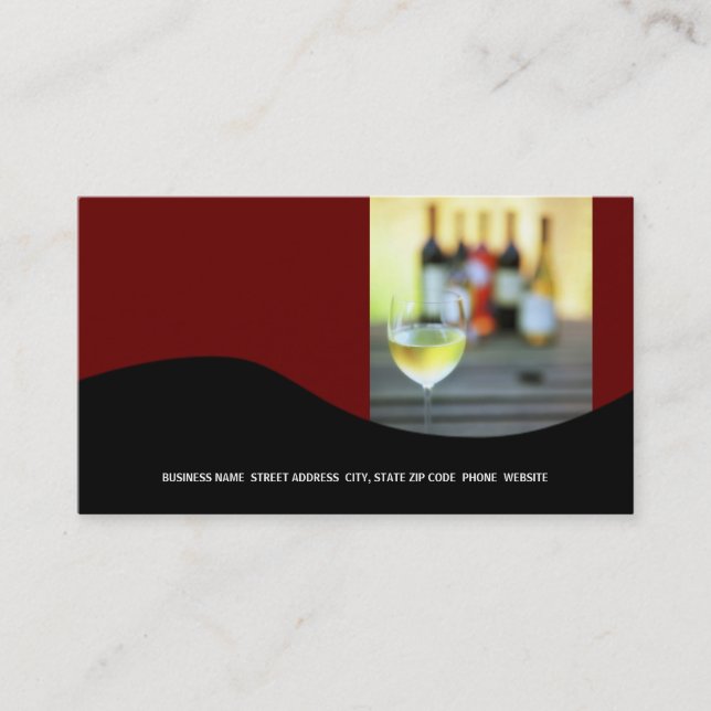Carte de visite de vin {Red} (Devant)
