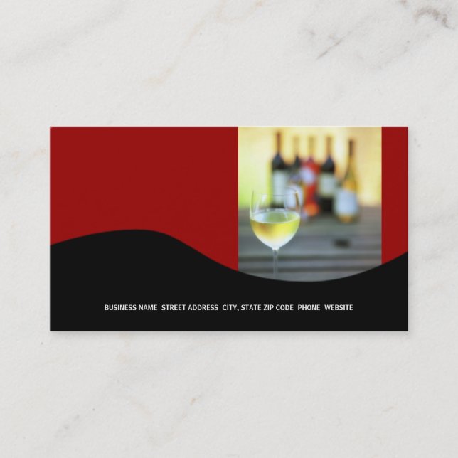Carte de visite de vin {Red} (Devant)