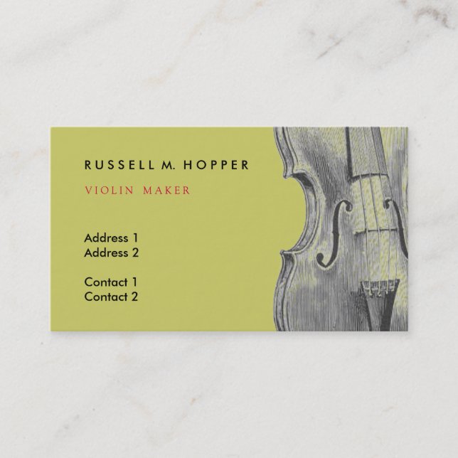 Carte de visite de violon (Devant)