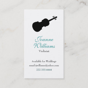 Carte de visite de violoniste