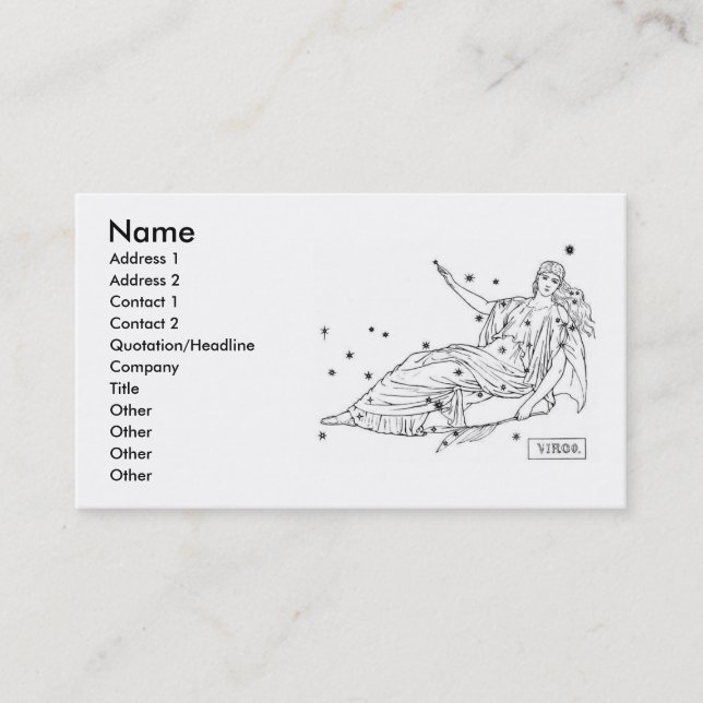 Carte de visite de virus (Devant)