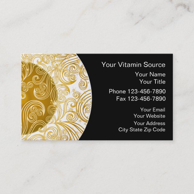Carte de visite de vitamines (Devant)