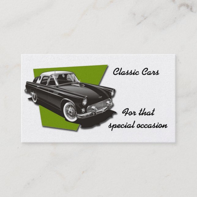 Carte de visite de voiture classique (Devant)