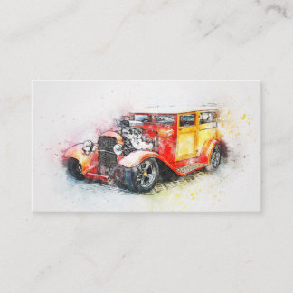 Carte de visite de voiture classique