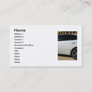 Carte de visite de voiture de sport