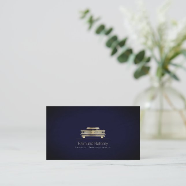 Carte de visite de voiture Gold Classic (Debout devant)