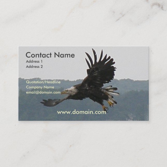 Carte de visite de vol d'Eagle (Devant)